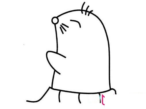 好看的动物简笔画大全,鼹鼠简笔画