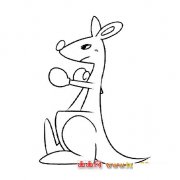 袋鼠简笔画：拳击高手2