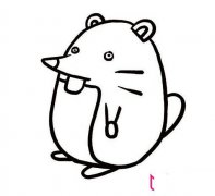 好看的动物简笔画大全,鼹鼠简笔画