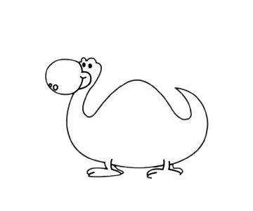 禽龙简笔画图片步骤四