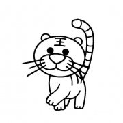 小老虎虎宝宝简单画法