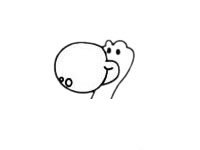 禽龙简笔画图片步骤一