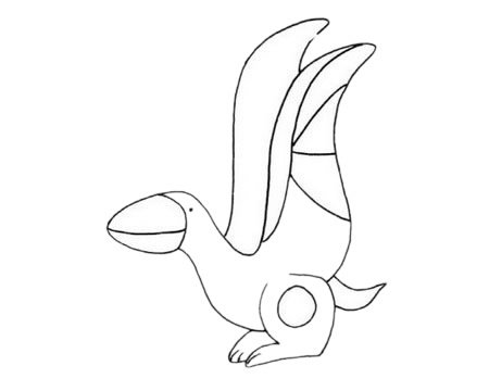 翼龙简笔画图片