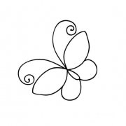 蝴蝶的简单线条画法