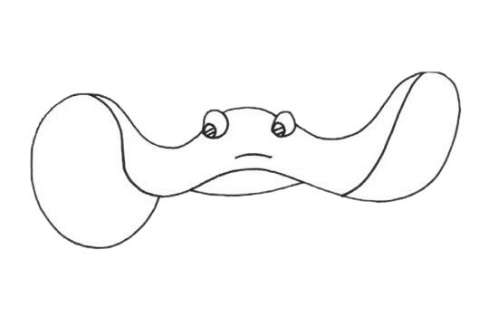 鳐鱼简笔画图片