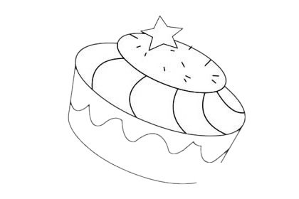 甜品简笔画图片