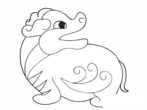 貔貅简笔画图片大全作品二