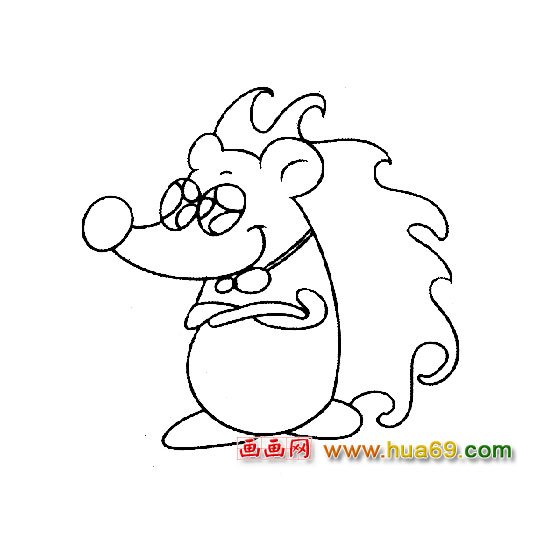 简笔画:可爱的小刺猬宝宝2