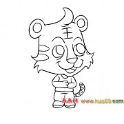 可爱的小老虎简笔画2