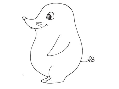 鼹鼠简笔画图片