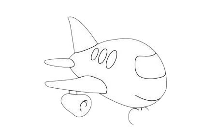 卡通飞机简笔画图片大全作品二