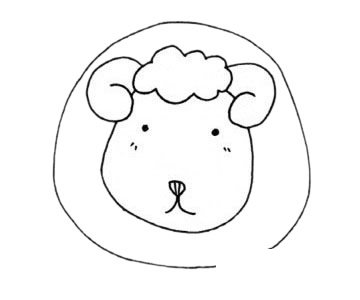 可爱的小羊简笔画图片