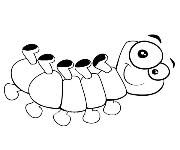 可爱的卡通蜈蚣简笔画图片