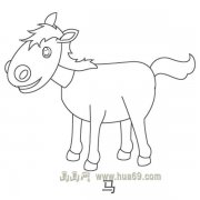 儿童简笔画：可爱的小马