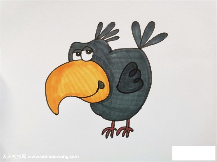 乌鸦怎么画简笔画