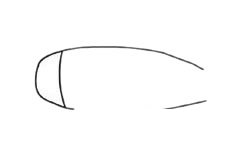 卡通飞机简笔画图片步骤一