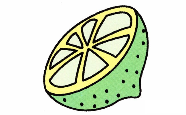 青柠檬简笔画步骤图片大全