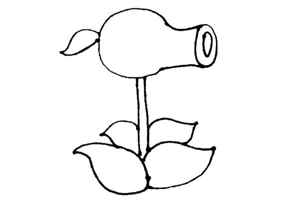 豌豆射手简笔画图片