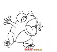 生气的青蛙│简笔画3