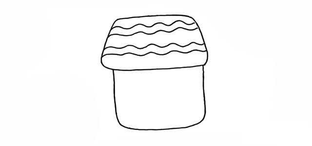 漂亮的小房子简笔画步骤图