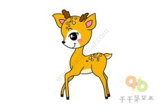 Q版梅花鹿简笔画画法
