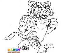 跑步的大老虎_儿童简笔画图片