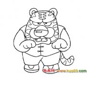 简笔画：凶猛的老虎3