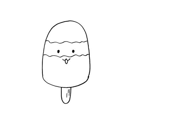 卡通雪糕简笔画