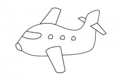 卡通飞机简笔画彩色画法图片大全