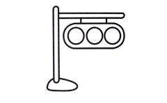 交通信号灯物品简笔画步骤图片大全