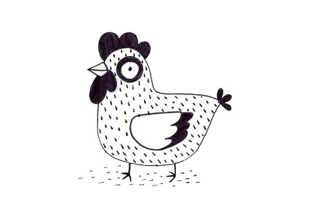 可爱小公鸡简笔画图片9