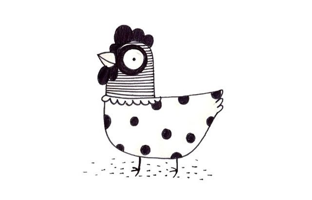 可爱小公鸡简笔画图片7