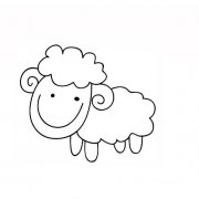 小绵羊的可爱的画法