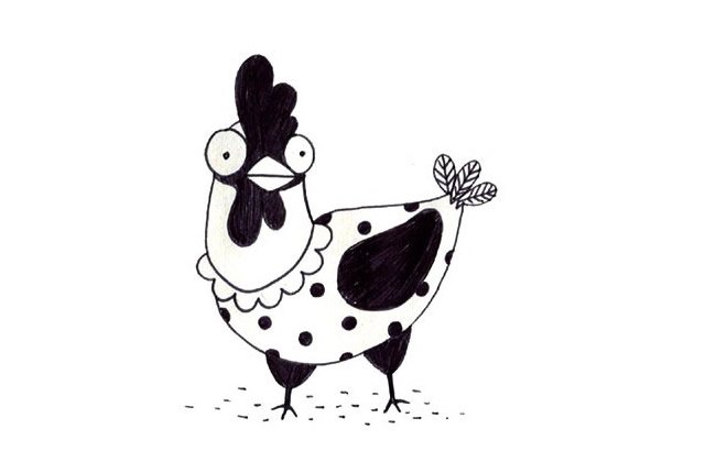 可爱小公鸡简笔画图片5
