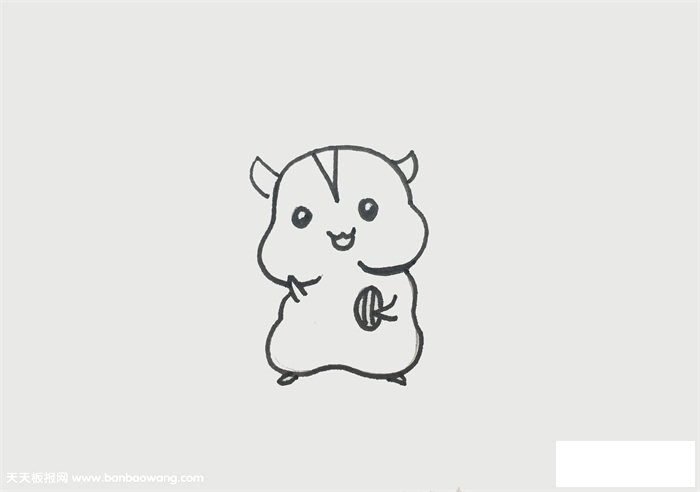 画一只萌萌的小仓鼠画