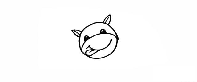 奶牛简笔画彩色画法