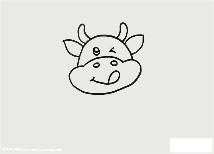 简单的牛怎么画