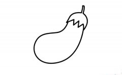 彩色茄子简笔画画法_怎么画彩色茄子的简笔画