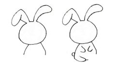 粉色兔子简笔画步骤图片