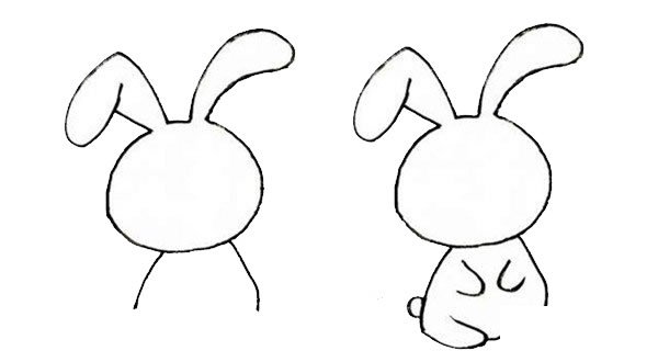 粉色兔子简笔画步骤图片