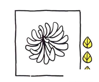 四步画出菊花简笔画图片