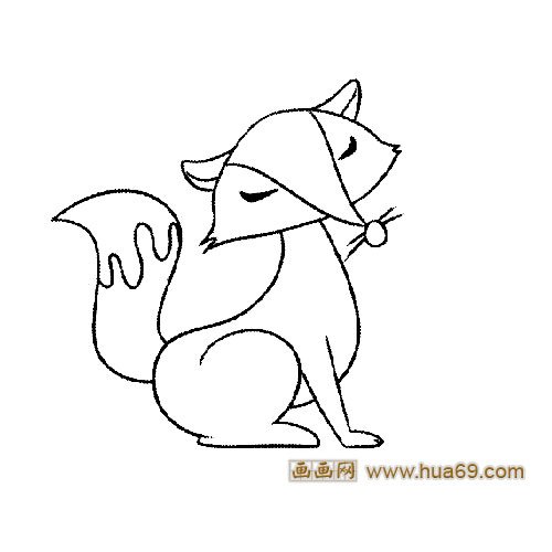 想事的狐狸动物简笔画
