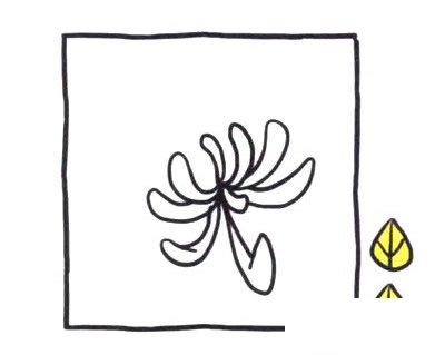 四步画出菊花简笔画图片
