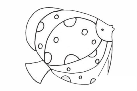 接吻鱼简笔画图片大全作品五