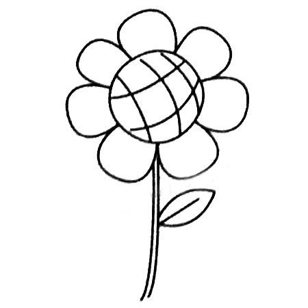 向日葵简笔画图片及画法步骤