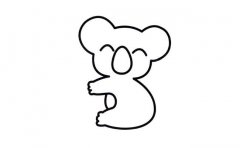 考拉动物简笔画步骤图片大全二