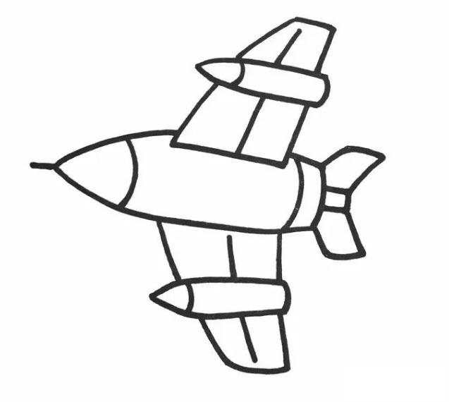 战斗机怎么画 战斗机(歼击机)简笔画步骤图解教程