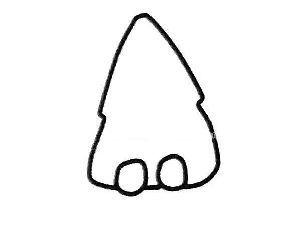 鱿鱼简笔画步骤图解