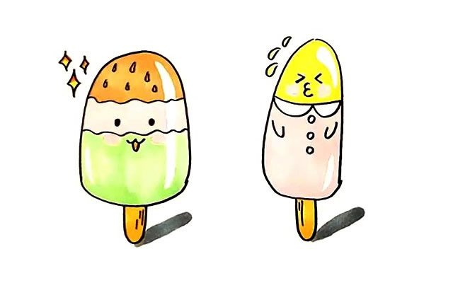 卡通雪糕简笔画