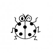 少儿学画七星瓢虫昆虫类简笔画